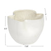 Stoneware Ruffled Planter, Reactive Glaze