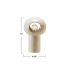 Stoneware Table Lamp w/ Cut-Outs & Inline Switch, Matte Bone Color