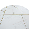 SOTO GOLD ROUND MARBLE COFFEE TABLE WIRE METAL BASE