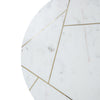 SOTO GOLD ROUND MARBLE COFFEE TABLE WIRE METAL BASE