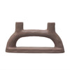 Stoneware Double Taper Holder, Matte Brown Finish