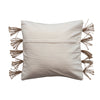 Woven Jute & Cotton Dhurrie Pillow w/ Tassels, Polyester Fill