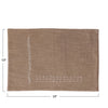Hand-Embroidered Cotton Slub Placemat, Tan Color - Set of 2