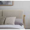 Havn Upholstered Two Cushion Platform Bed in Ginger and Natural Linen