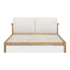 Havn Upholstered Two Cushion Platform Bed in Ginger and Natural Linen