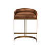 Hollyfield Leather | Gold Metal | Counter Stool