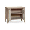 Nettie Two Door Ash Wood Bachelor Chest in Ginger and Natural Cane