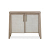 Nettie Two Door Ash Wood Bachelor Chest in Ginger and Natural Cane