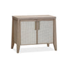 Nettie Two Door Ash Wood Bachelor Chest in Ginger and Natural Cane