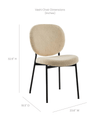 Sashi Dining Chair - Linen Boucle'