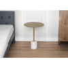 SELAH SIDE TABLE WITH GOLD TOP / MARBLE BASE