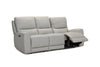 Sven Leather Power Recliner Sofa - Light Grey
