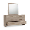Bjorn Six Drawer Oak Wood Dresser in Chai
