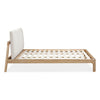 Havn Upholstered Two Cushion Platform Bed in Ginger and Natural Linen