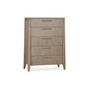 Nettie Five Drawer Ash Wood Chest in Ginger