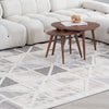Valencia White Geometric Modern Area Rug – 5' x 8'