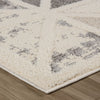 Valencia White Geometric Modern Area Rug – 5' x 8'