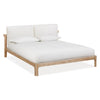 Havn Upholstered Two Cushion Platform Bed in Ginger and Natural Linen
