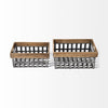 Chartrand Wood And Metal Open Crate Style Baskets