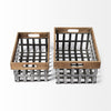 Chartrand Wood And Metal Open Crate Style Baskets
