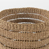 Hayes 17.7L x 17.7W x 11.8H (Set of 2) Medium Brown Seagrass Round Basket with Stripe Pattern
