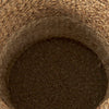 Morocco 15.7L x 15.7 (Set of 3) Brown Two Tone Water Hyacinth and Cornhusk Round Basket W/ Handles