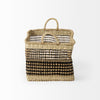 Nia 18.5L x 13.4W x 14.6H Set of 2 Light Brown Seagrass Rectangular Basket with Handles