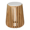 Alder Round Marble End Table Natural
