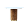 44” Ellington Wooden Round Dining Table with Marble Top by Accents At Home