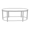 Tane Marble & Gold Oval Coffee Table