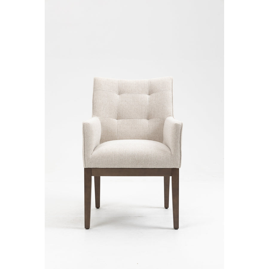 Jia Dining Chair With Wooden Legs - Grey