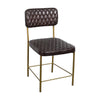 Vega Dining Chair Genuine Leather Seating - Tan
