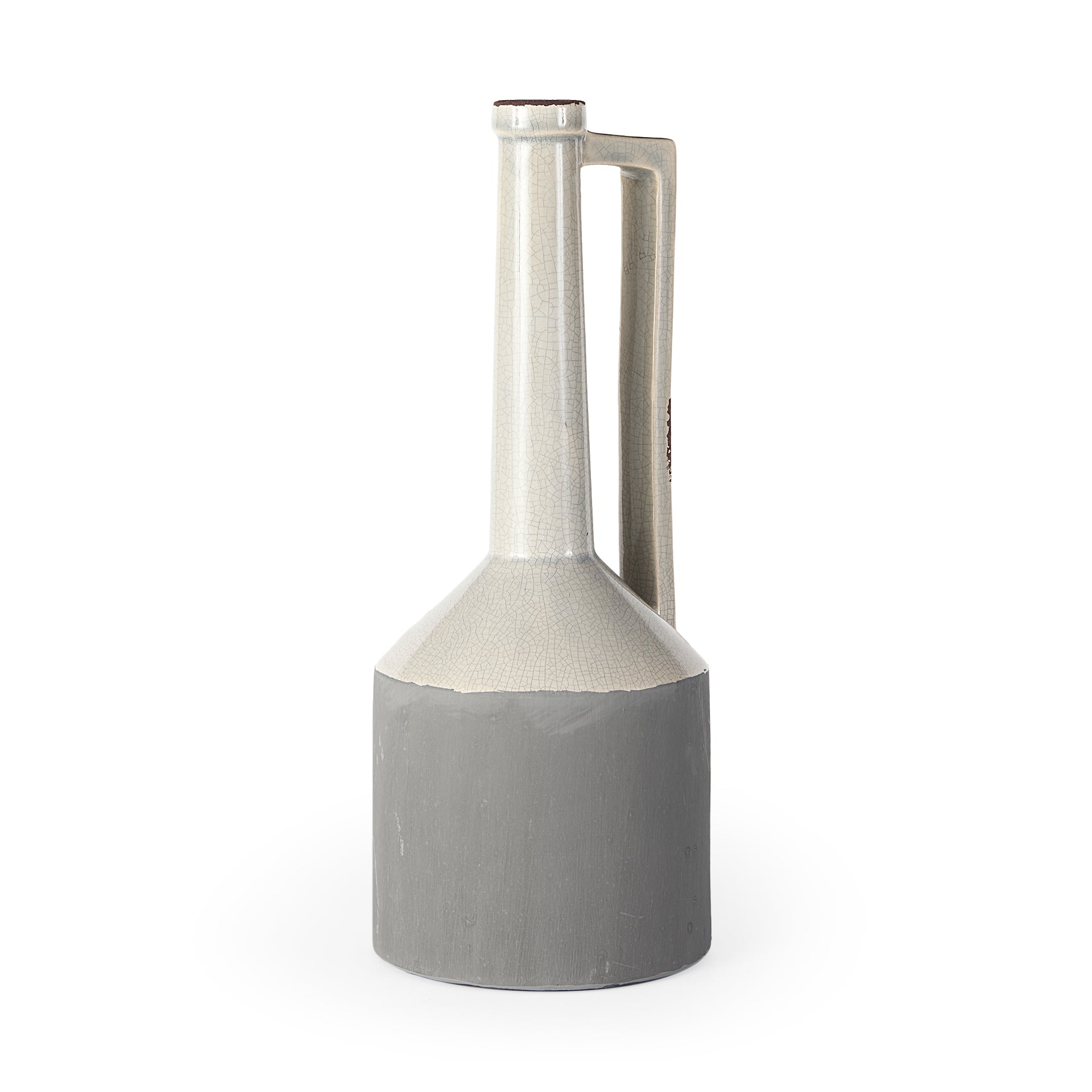 Burton Two Tone Gray Ceramic Jug Vase-thumbmail-1