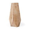 Allen I Large Natural Wooden Base Oval Vase