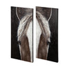 Equus Diptych 60x60 Horse Original Hand Painted on Wood Oil Painting