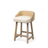 Monmouth Cream Fabric | Brown Wood | Counter Stool