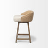 Monmouth Cream Fabric | Brown Wood | Counter Stool