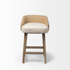 Monmouth Cream Fabric | Brown Wood | Bar Stool