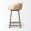 Monmouth Cream Fabric | Brown Wood | Bar Stool