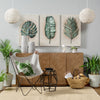 Theta White-Washed Wood Beaded Pendant Light