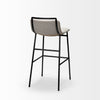 Kavalan 33.5" Total Height Beige Upholstered Seat Gray Metal Frame Counter Stool
