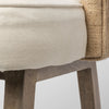 Monmouth Cream Fabric | Brown Wood | Counter Stool