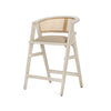 Tabitha Beige Fabric/Rattan Seat Blonde Wood Frame Counter Stool