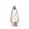 Zain I Small Brown Wooden Vintage Inspired Candle Holder Lantern