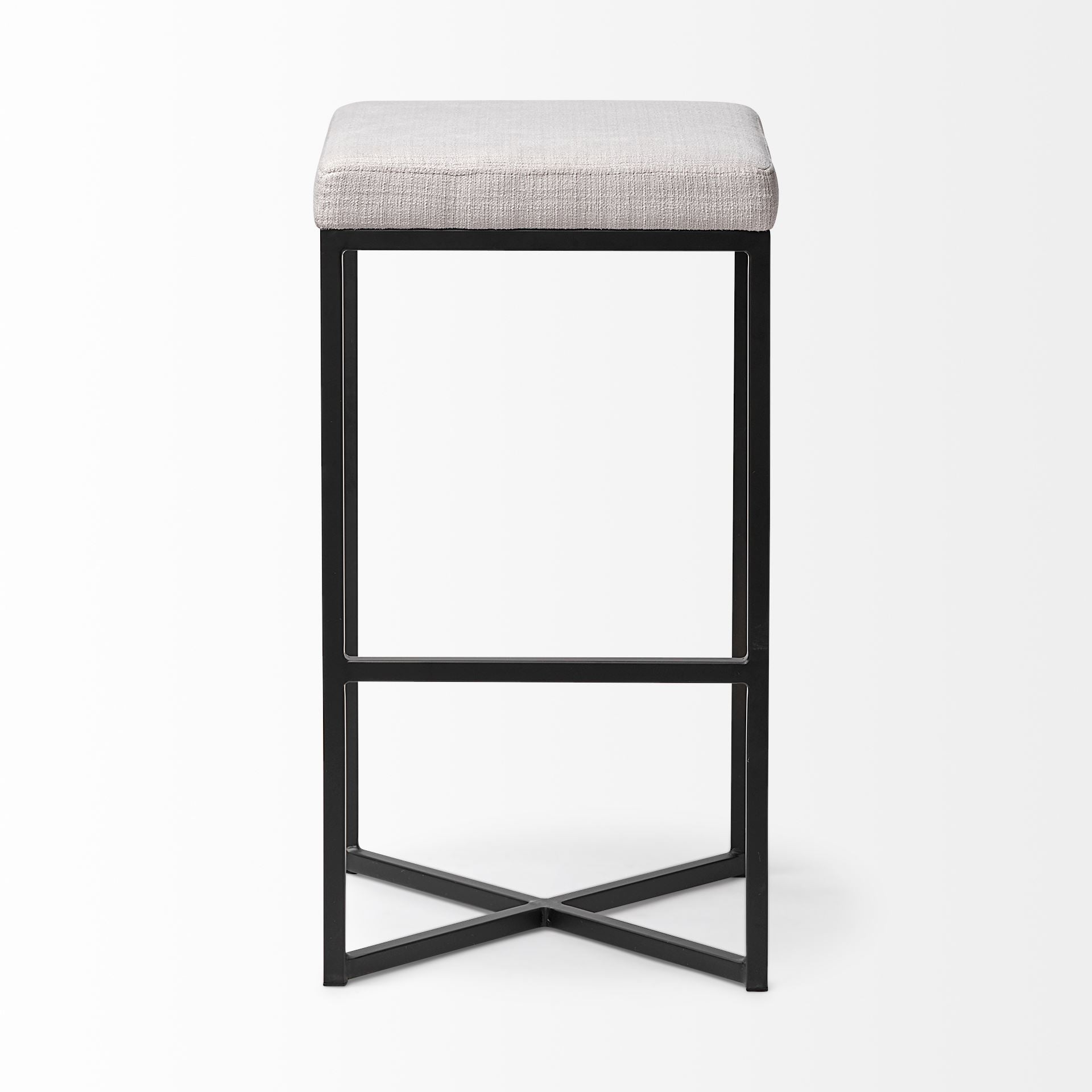 Frodo White Fabric Bar Stool