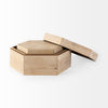 Elyse (Set of 2) Brown Wooden Hexagonal Boxes