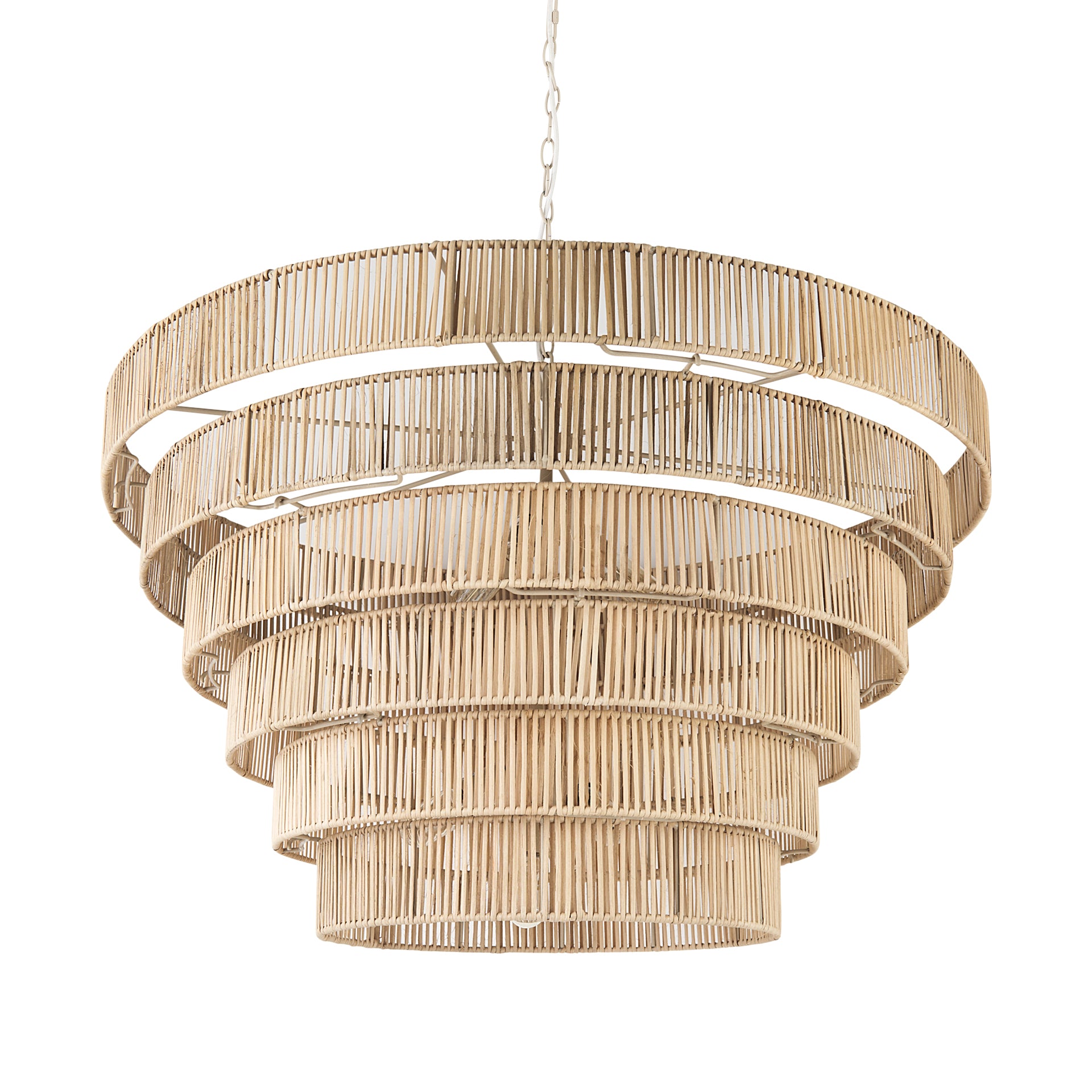 Marimba Natural Cane 6 Tier Chandelier-thumbmail-1