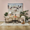 Theta White-Washed Wood Beaded Pendant Light