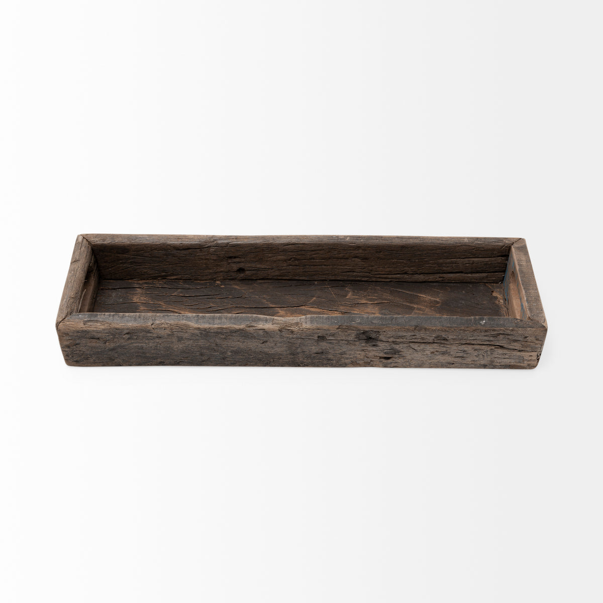 Vernon (Small) 24L x 7W Brown Reclaimed Wood Tray-thumbmail-1