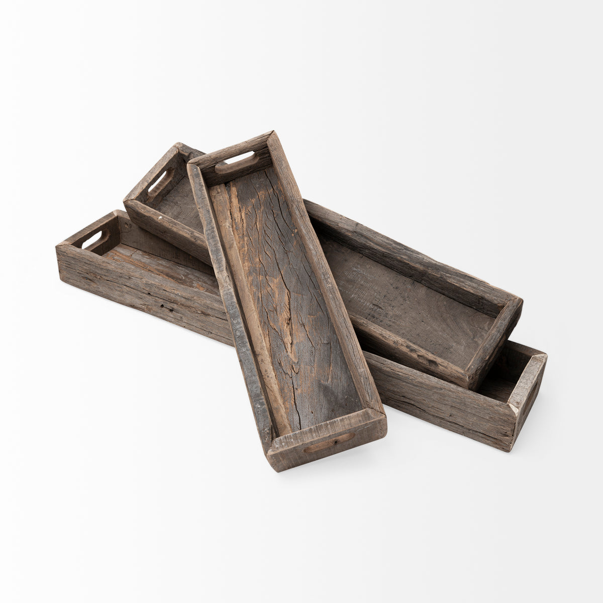 Vernon (Small) 24L x 7W Brown Reclaimed Wood Tray-thumbmail-3